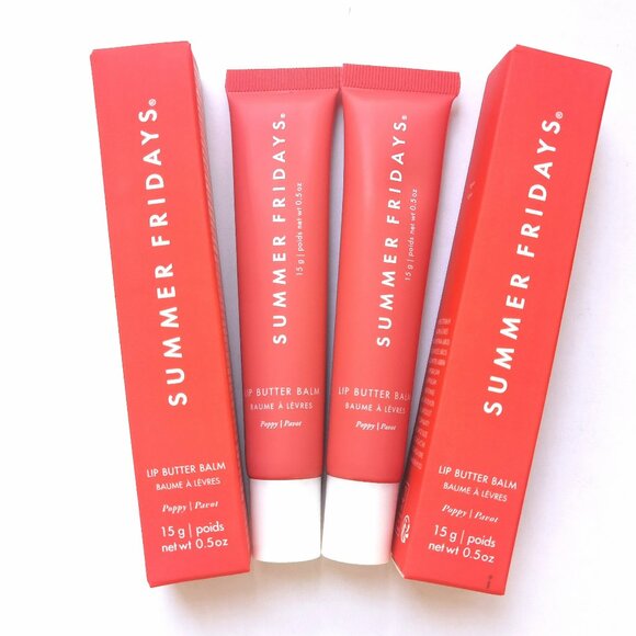2Pcs:Poppy/Summer Fridays Lip Butter Balm/New - Picture 1 of 3